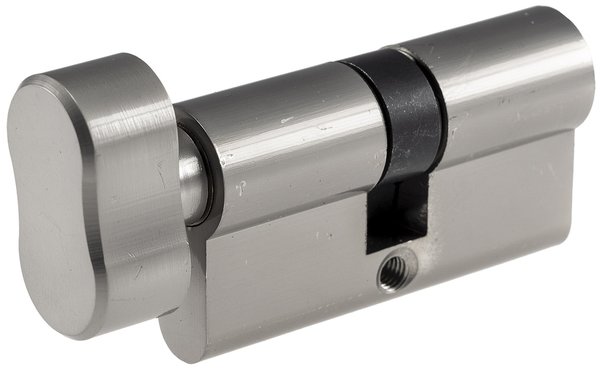 Schließzylinder 60mm (30+30 mm) mit Knauf Profil-Zylinder + 5 Sicherheits-Schlüssel | Chilitec 23403