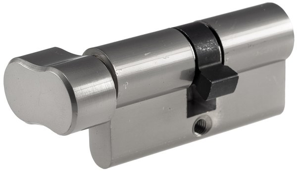 Schließzylinder 60mm (30+30 mm) mit Knauf Profil-Zylinder + 5 Sicherheits-Schlüssel | Chilitec 23403