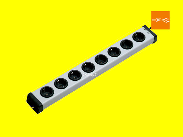 Steckdosenleiste 8-fach Kunststoff-Universal mit 3,0m-Zuleitung | Bodo Ehmann 0200x00082303