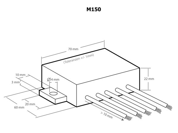 KEMO M150 DC+PULS Konverter Dimmer-Steuerung 110+230 V/AC TTL-Impulse PWM 5 V/DC für KEMO M012/M028N