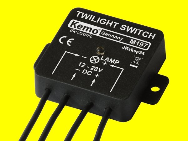 KEMO M197 Dämmerungsschalter Licht-Sensor 12 - 28 V Dämmerung Relais-Schalter Licht-Steuerung