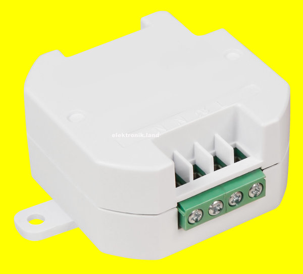 2x Funkschalter-Empfänger+ 2-Kanal Kinetic-Wandtaster IP66 (benötigt keine Batterie) EL-SET-6