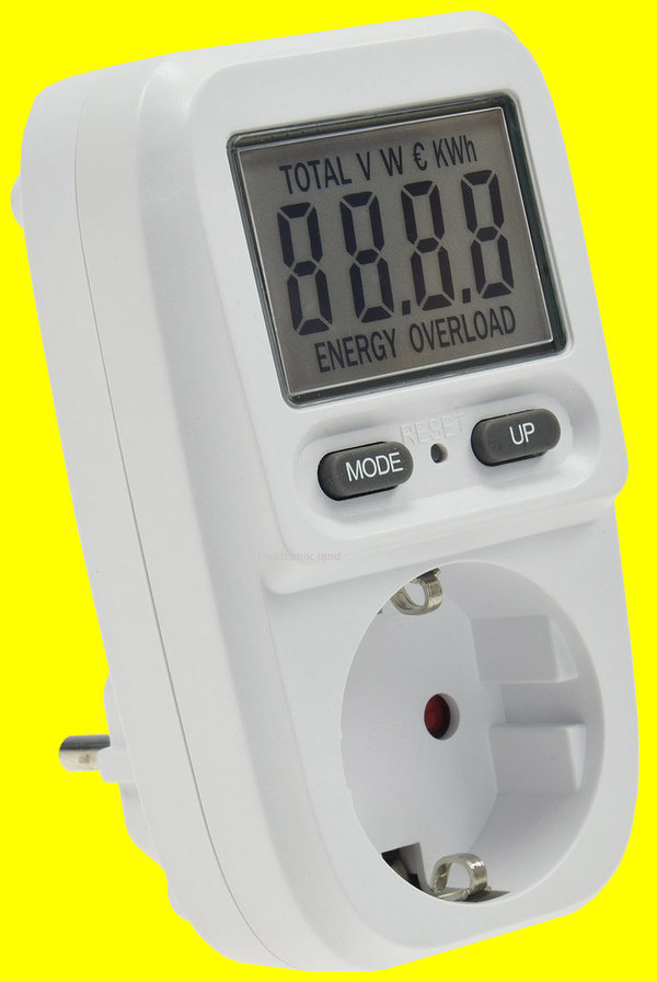 Energiekosten-Messgerät HighTech, LCD, Stromverbrauch-Messer, Messbereich 1-3600 W, CTM-807