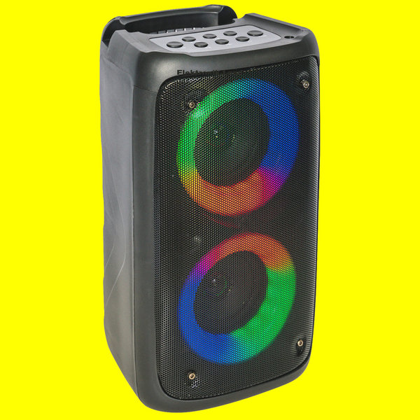 Soundbox Effekt-Lautsprecherbox LEO-250 , 2 x 3"/8cm, 100W, beleuchtete Lautsprecher, 1800121