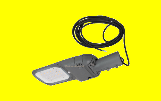 Straßenleuchte Strassenlaterne LED-Lampe Hof/Weg, 3000K, 10W, 1500 lm, 6m-Kabel, Rohr/Mast bis 60mm