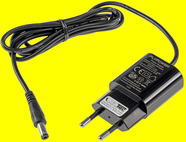 Stabilisiertes Netzteil 500mA AC/DC 100-240V/AC auf 12,0 V/DC | 5,5 x 2,1 mm DC-Stecker |1,2 m Kabel